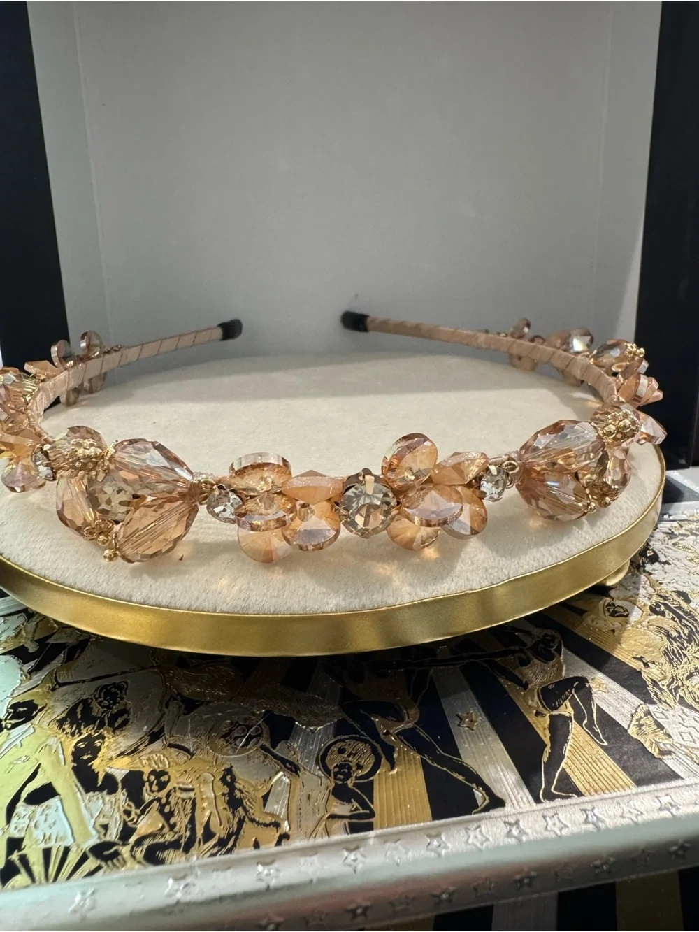 Crystal Embellished Pink Headband